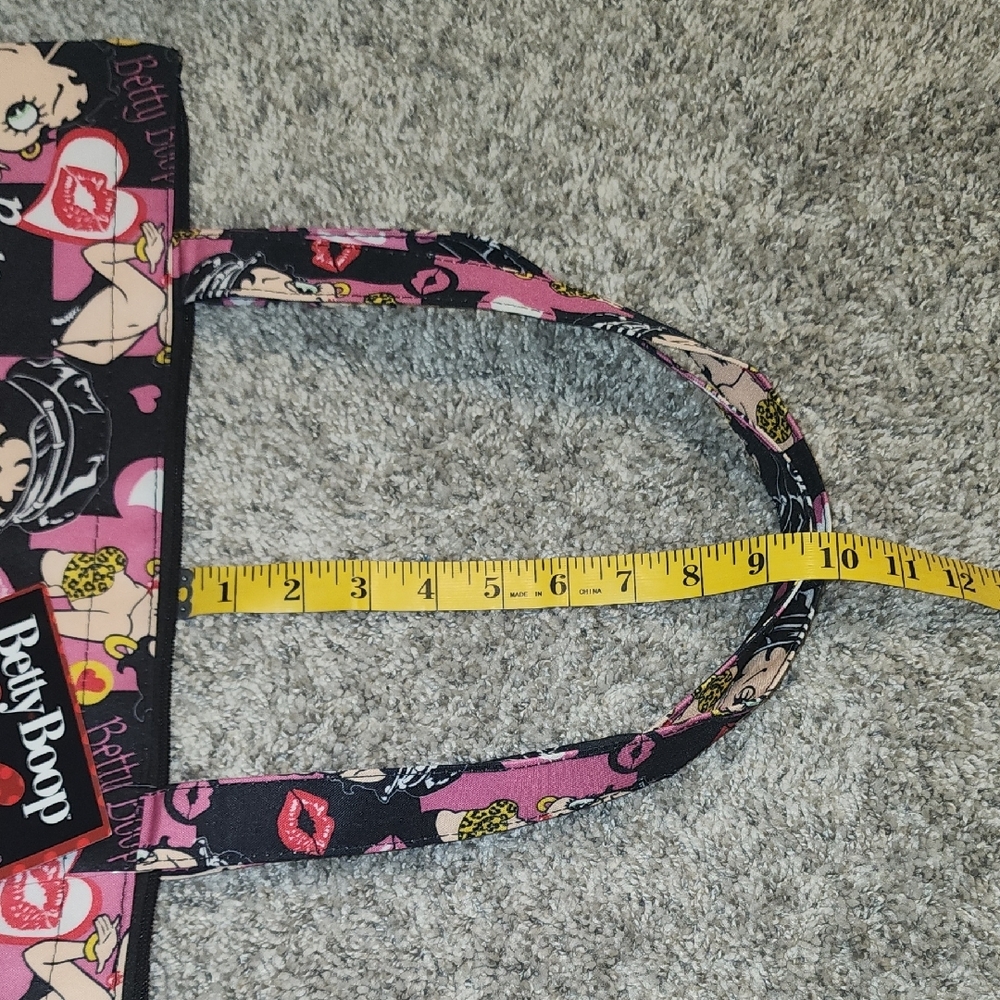 Betty Boop Black and Pink Floral Tote - Picture 14 of 14